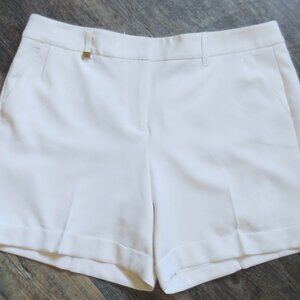 White House Black Market Shorts White Tailored Lined Sz 10 Short